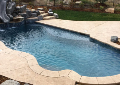 Custom Swimming Pool With Custom Slide -Castle Pines, CO