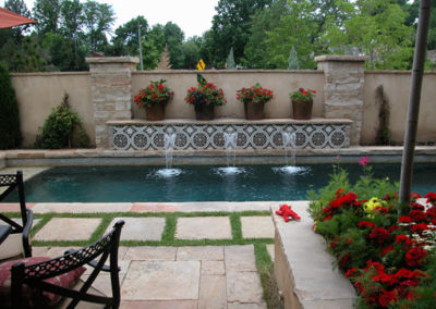 Denver, CO Patio Swimming Pool Veil Fall Water Features